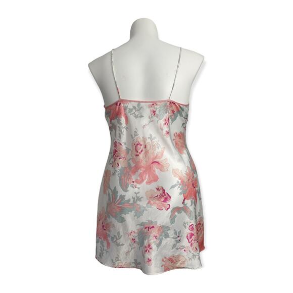 Peach Cattleya Orchid Valmode Slip Dress Negligee - Picture 11 of 12